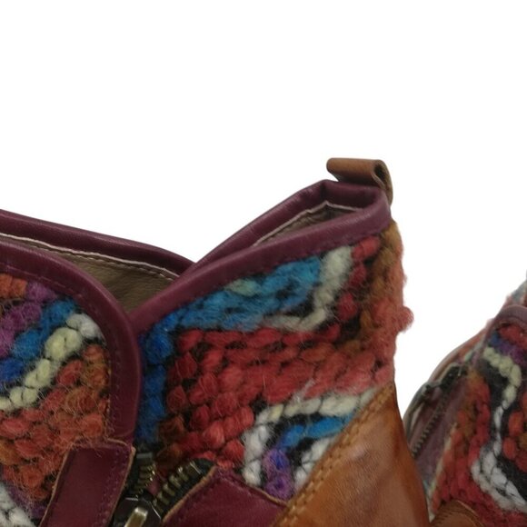 Elite by Corkys Kayla Brown Leather Southwest Sarape Ankle Chelsea Boots Size 7 - Picture 10 of 12